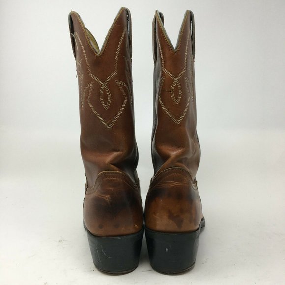 Durango Western Cowboy Boots Womens 9 EE Brown Leather Mid Calf Pull On TR762 - Picture 6 of 11